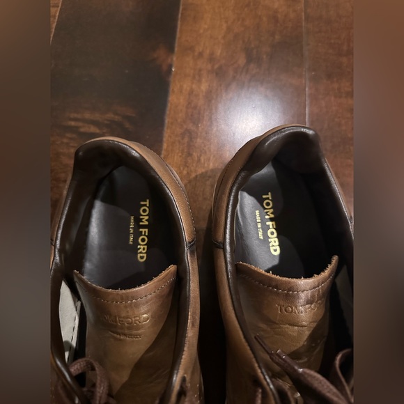 Tom Ford Brown Leather Sneakers sz.12 - Picture 11 of 13
